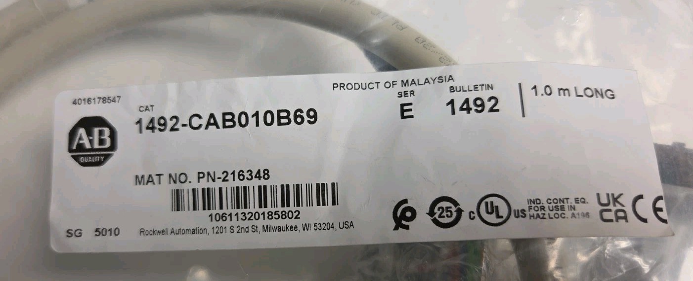 Allen Bradley 1492-CAB010B69 Prewired Digital Cable FNFP