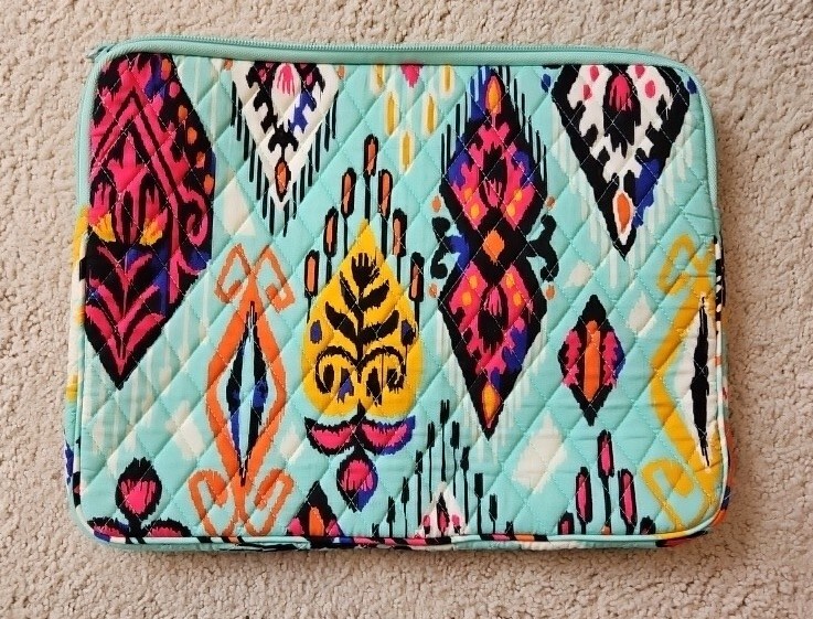 Vera Bradley Tablet/Reader Padded Sleeve In Pueblo Design 14"x11" EUC