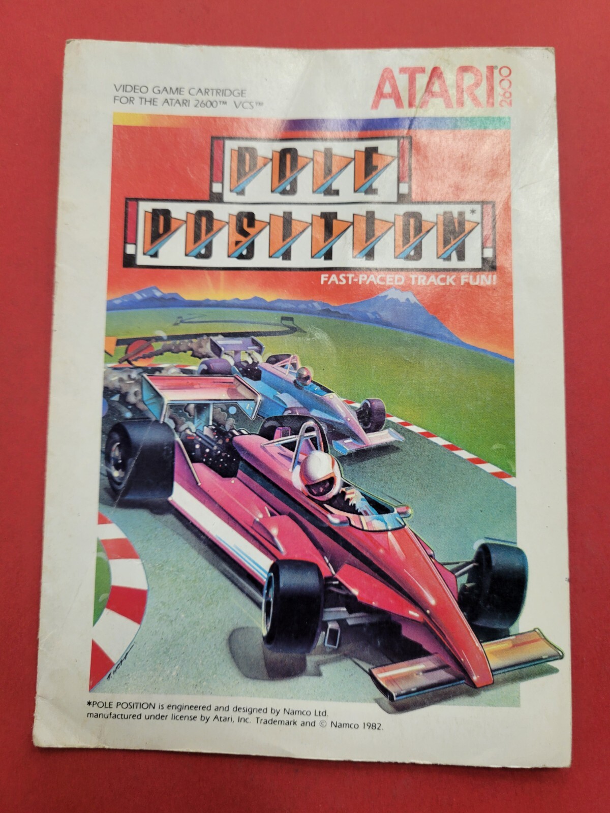 Vintage 1982 Atari 2600 Pole Position Game Program Instructions Booklet
