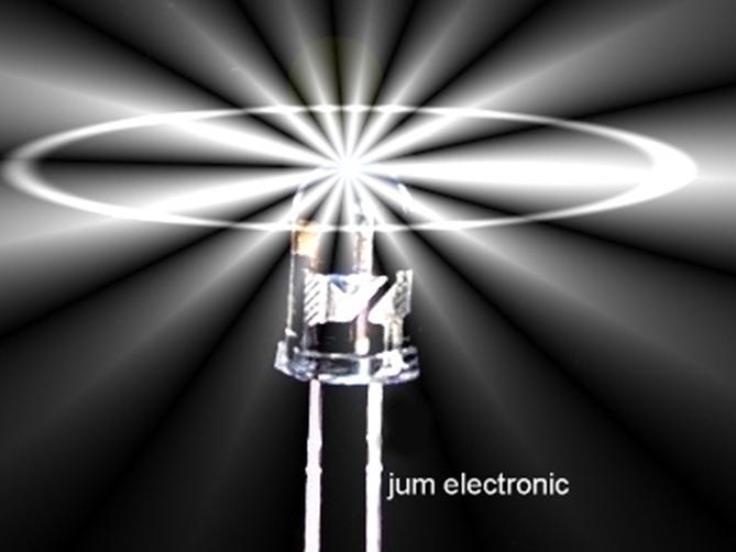 10 pieces light-emitting diodes/LED/5mm/white 2000mcd/new
