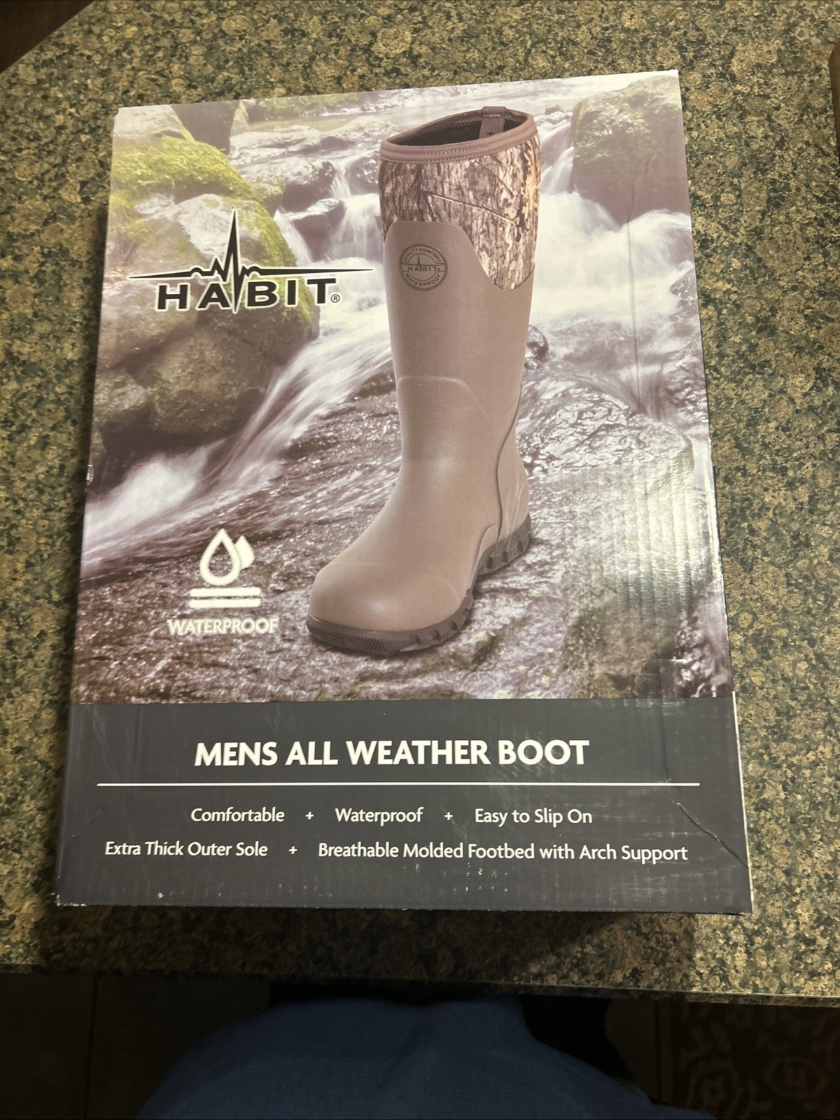 Habit Men's All Weather Waterproof  Boots US 11 Mossy Oak/Tarmac Brand New w box