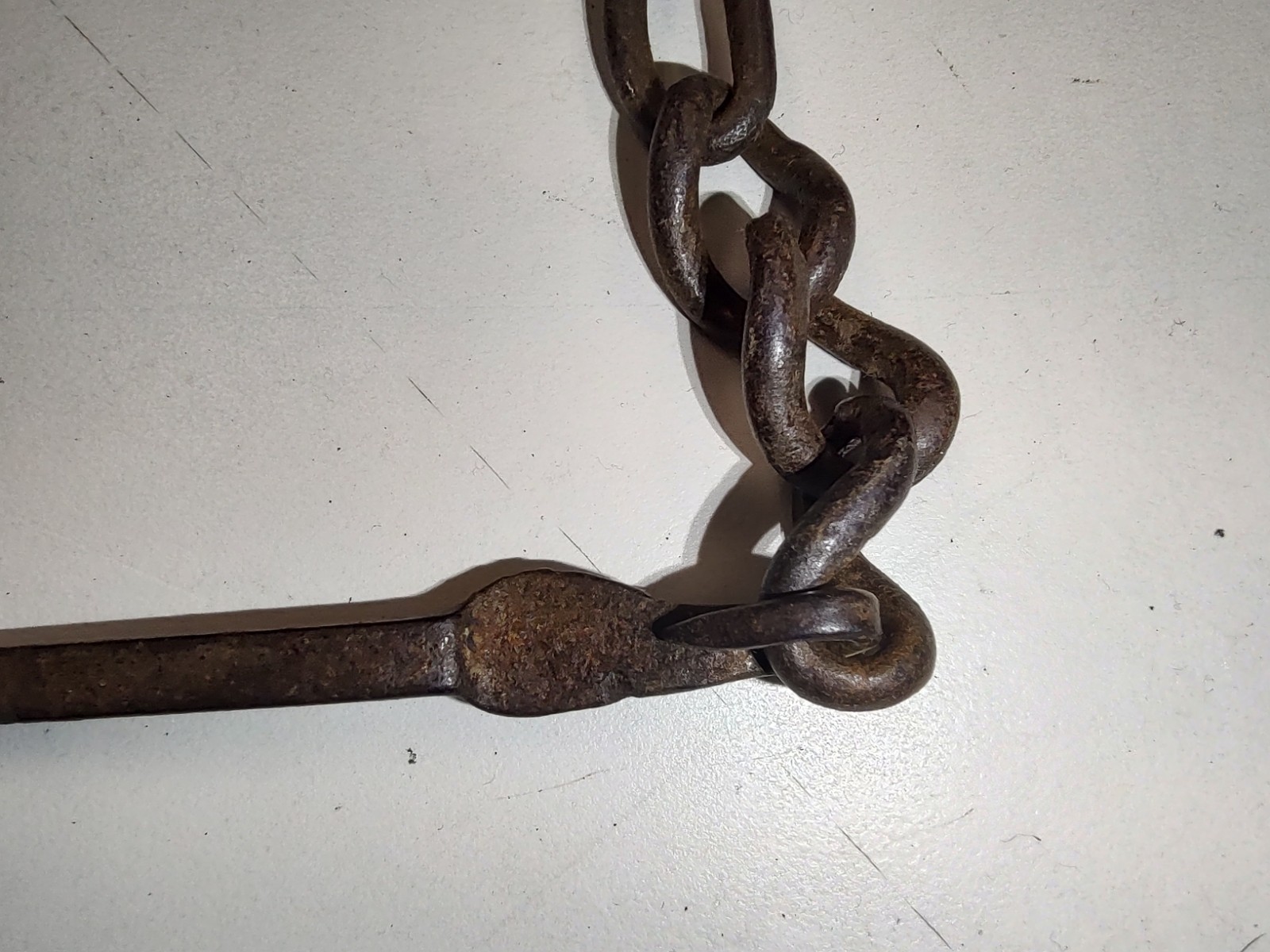 Blacksmith ladel with hand crafted chain 1800's ?