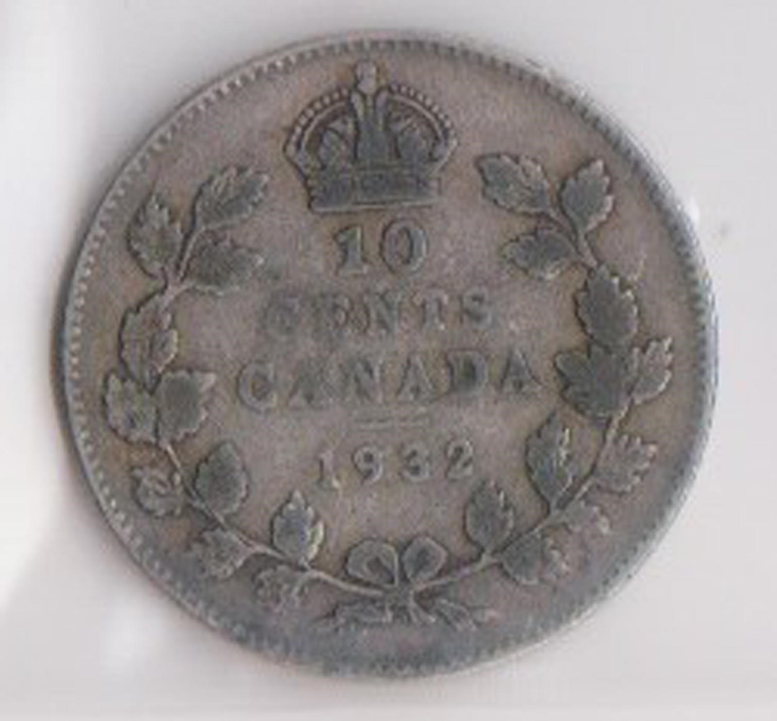 (H241-14) 1932 Canada 10c silver coin (N)
