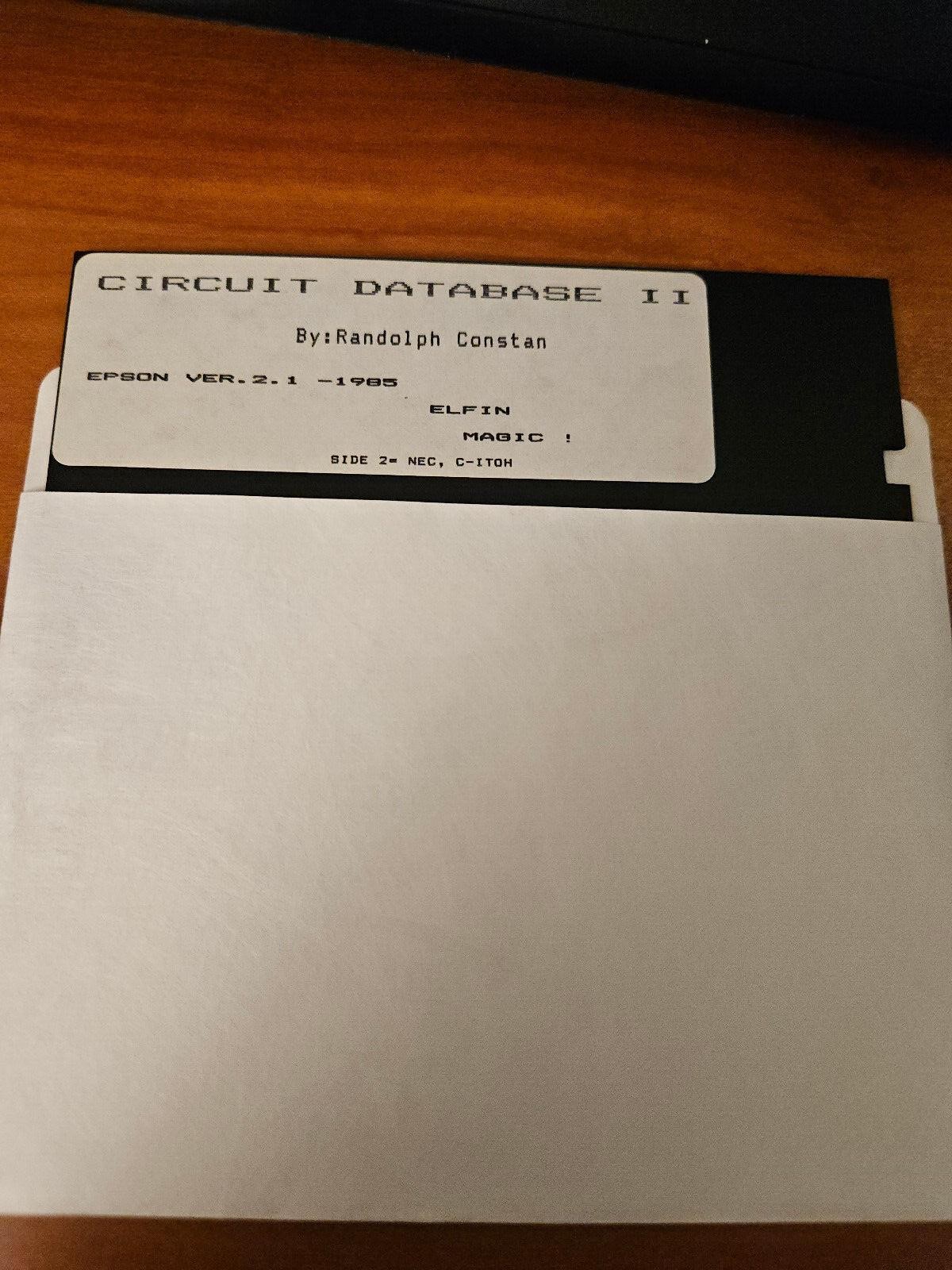 CIRCUIT DATABASE II by Randolph Constan for Atari