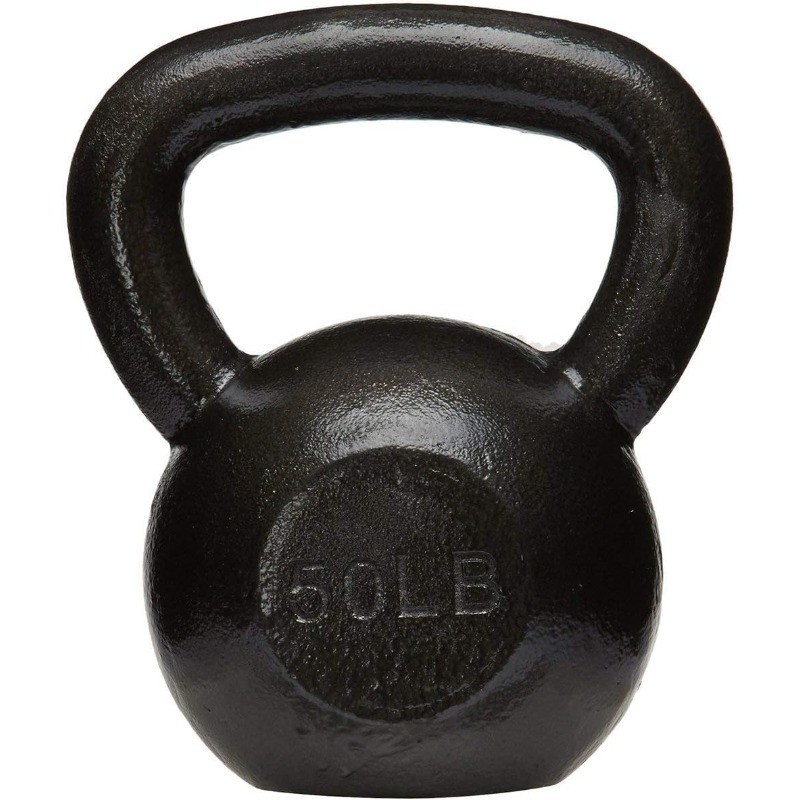 Cast Iron Kettlebell with Comfortable Textured Wide Handle 50 Pounds New