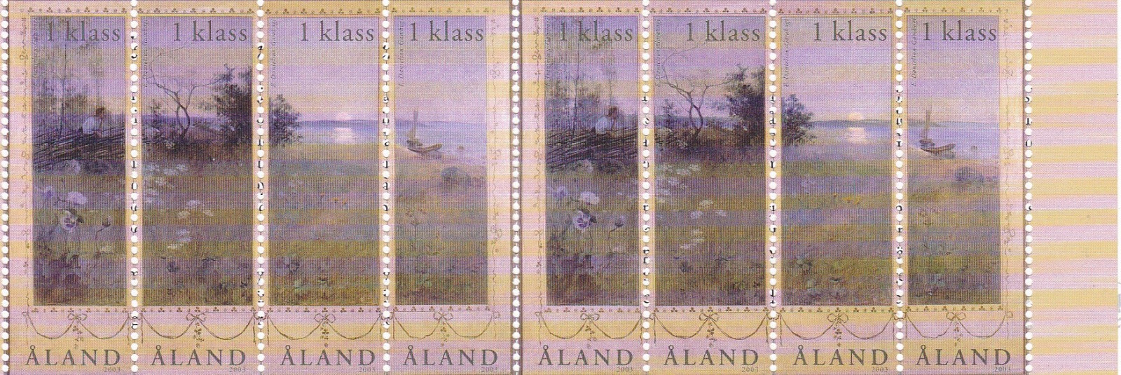Aland, 2003, 219/22 MH 11, MNH **; Summer Landscape; Painting