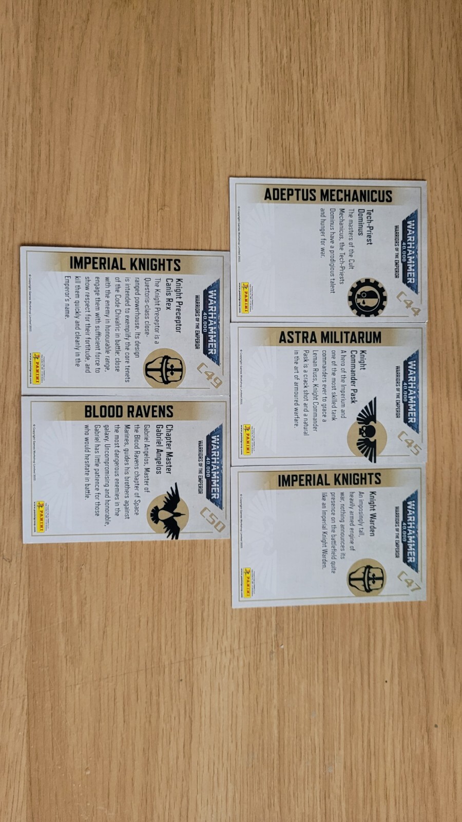 warhammer 40k trading cards