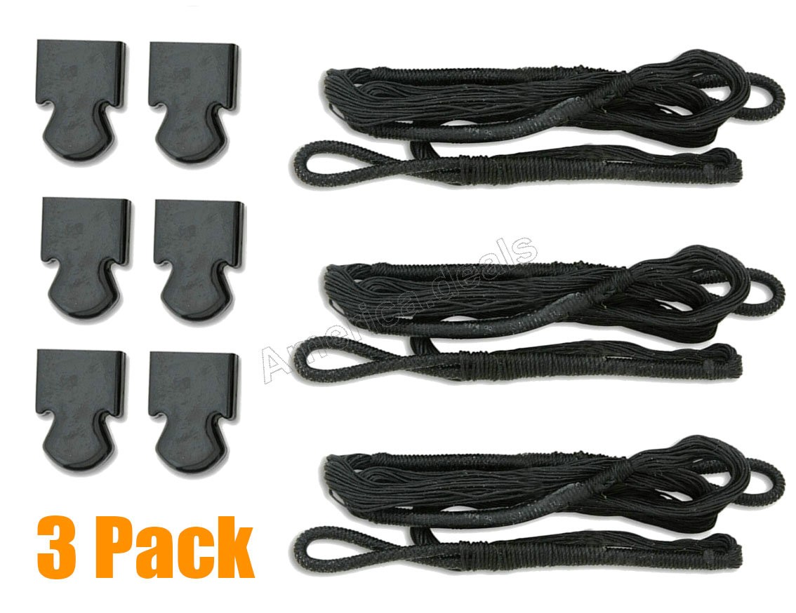 3 Pack Replacement Accessories Caps pistol Limb Tip 50lb 80lb Crossbow String