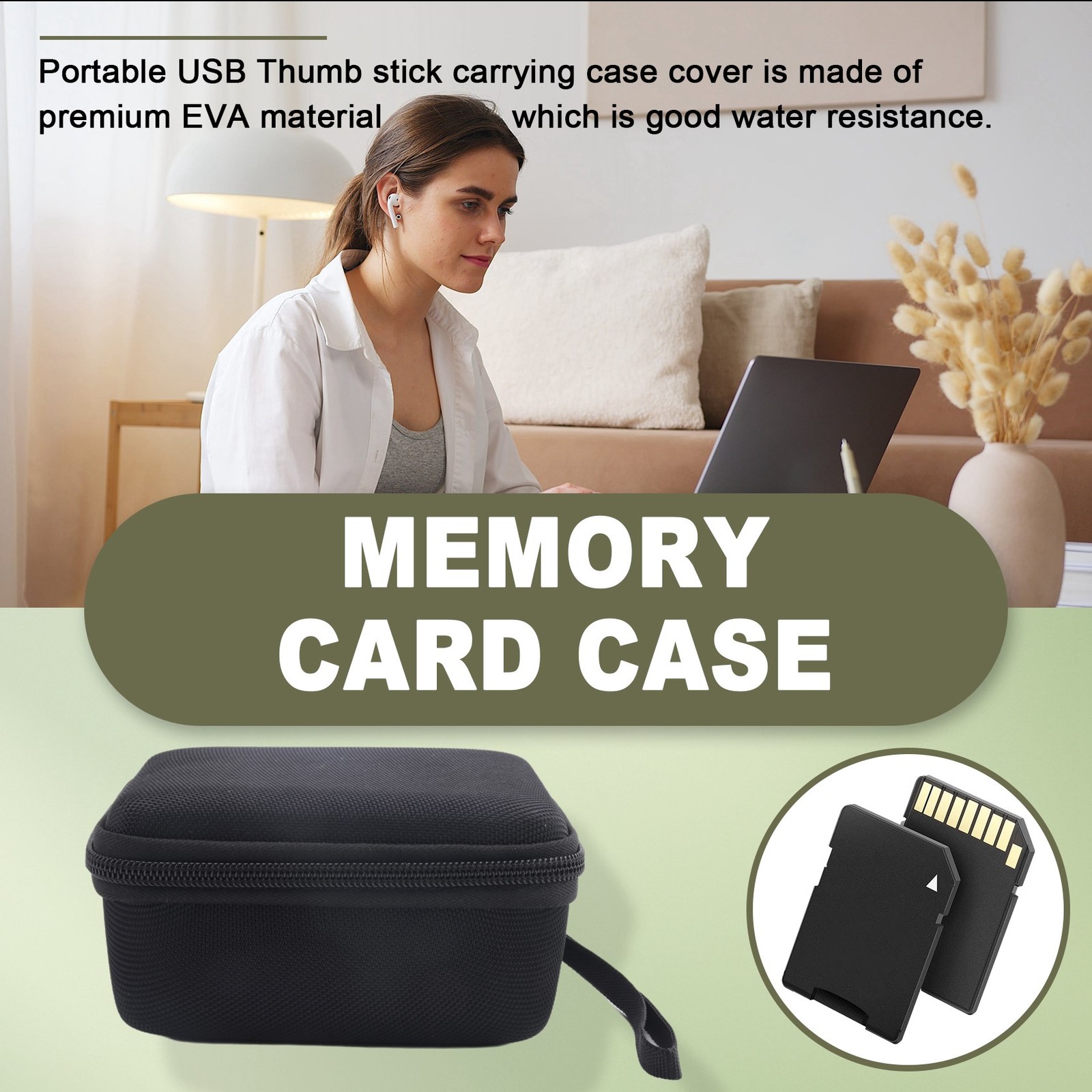 USB Flash Drive Case, Thumb Drive, Memory Card SDXC SDHC Card Holder4747