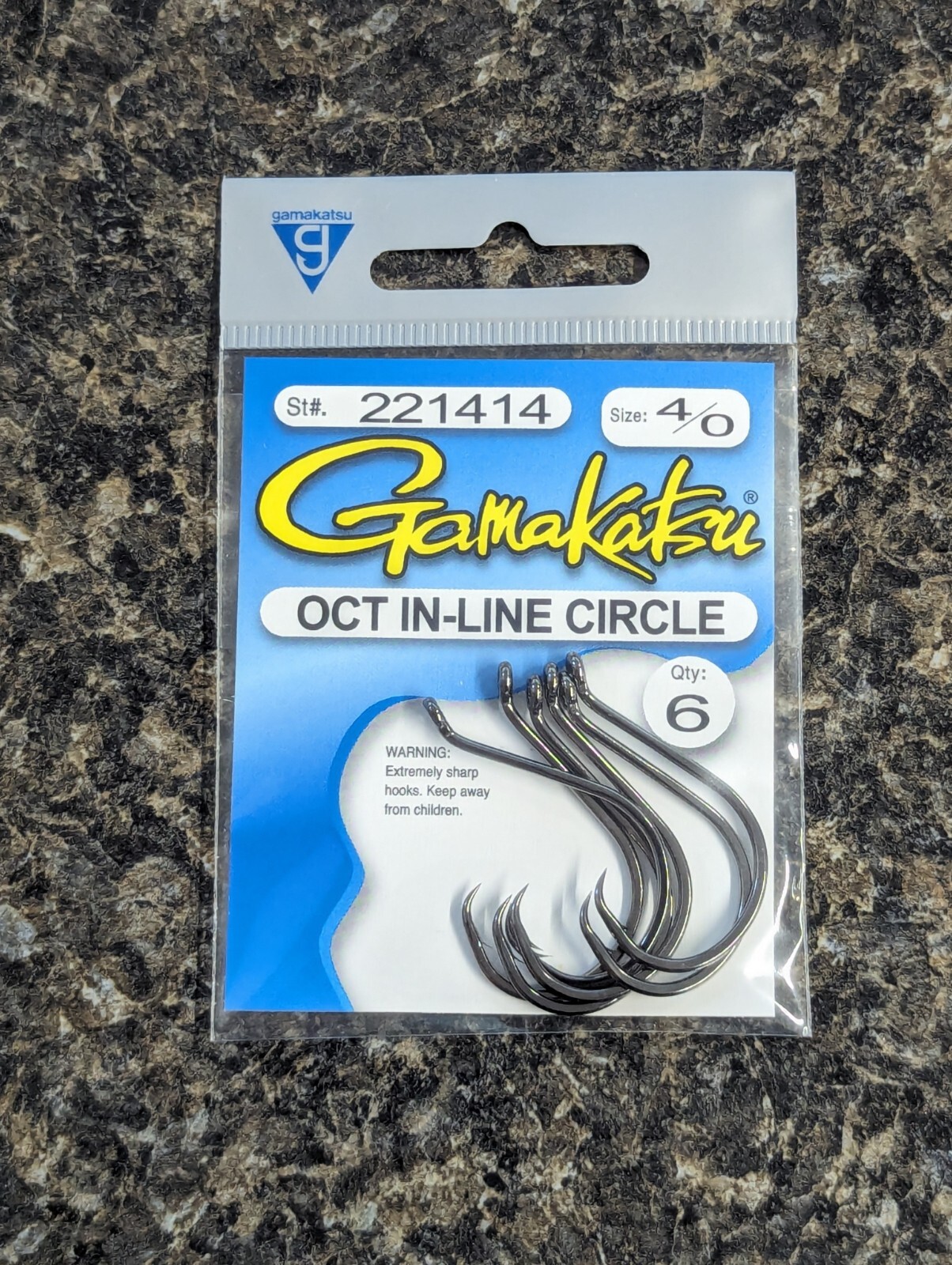 Gamakatsu Octopus Circle Hooks Inline Point - Size 4/0 - Pack of 6
