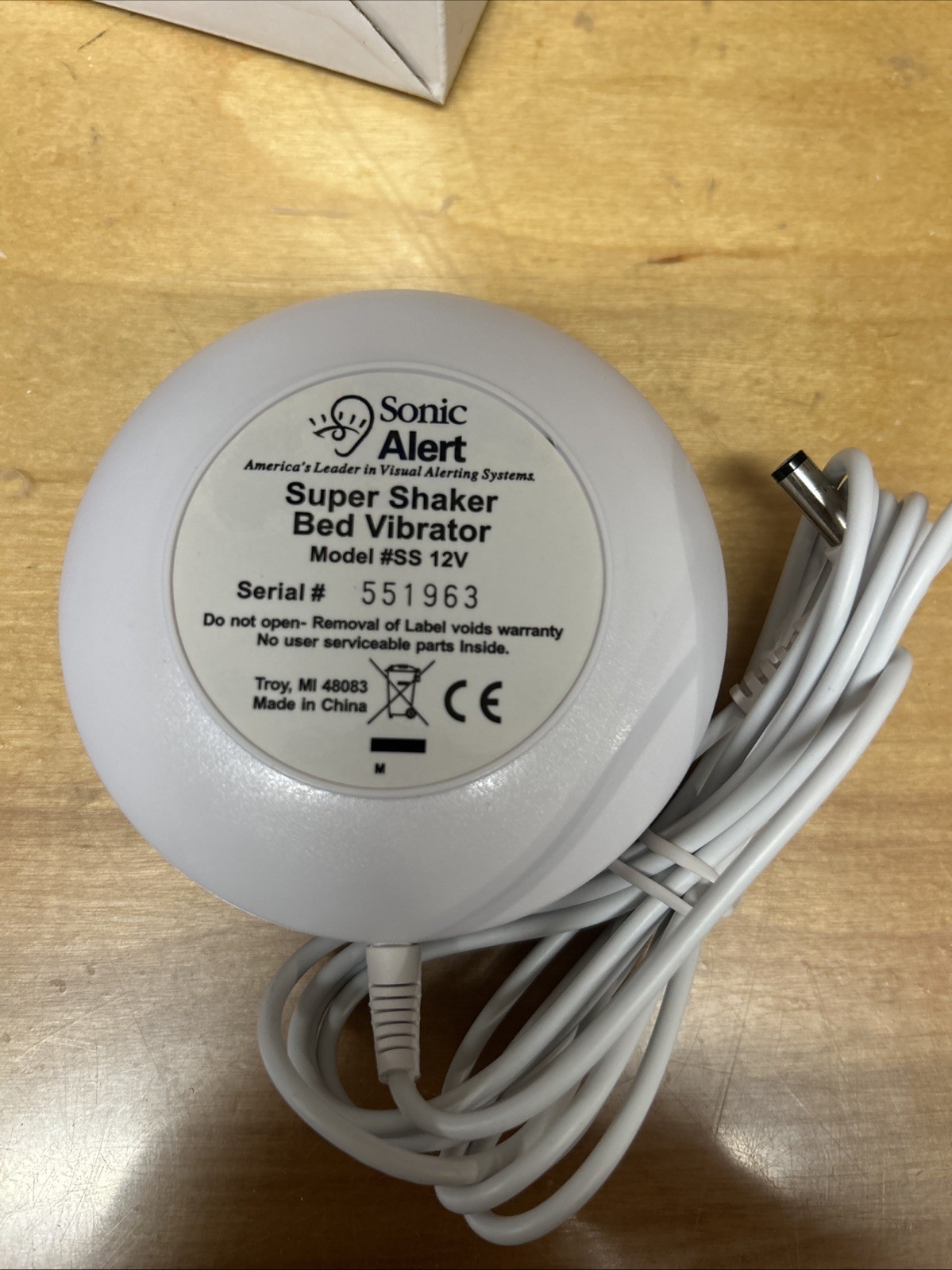 Sonic Alert Super Shaker Bed Vibrator Model SS120VW