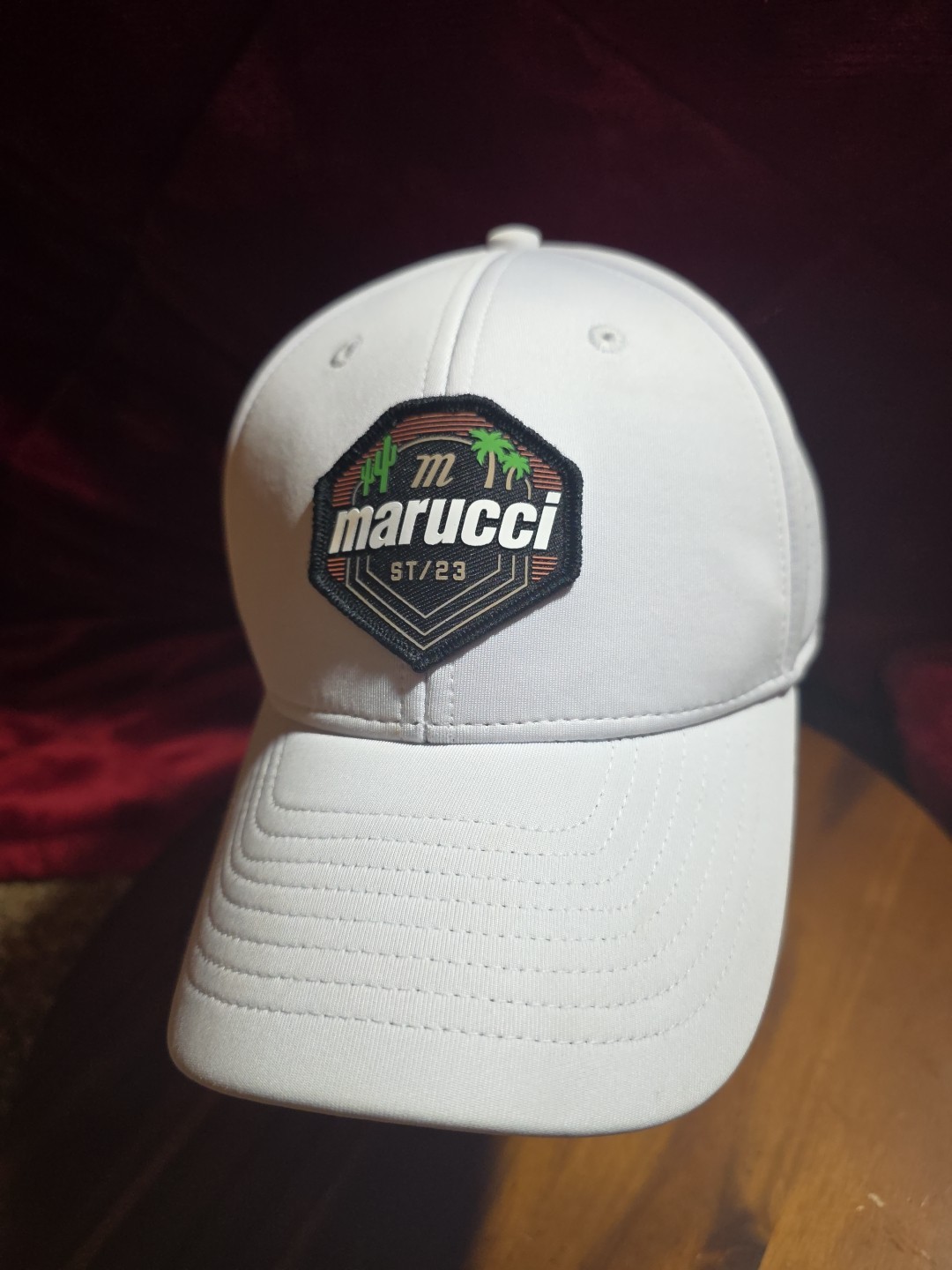 New Marucci  Vented Hat Cap ST/23 Performance Snapback Baseball Softball White