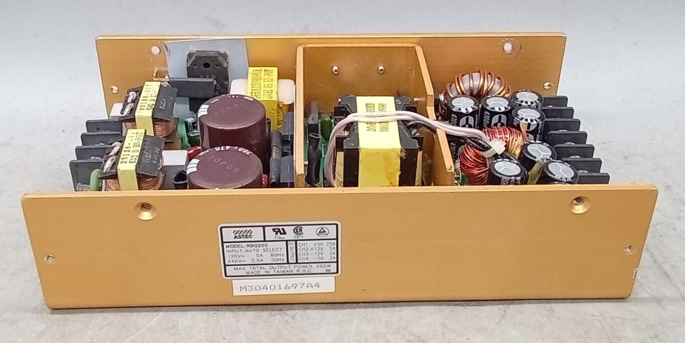 Astec MODEL RBQ202 - 200 Watt  Output Power Supply 120V-240V +5V +12V - 12V - 5V