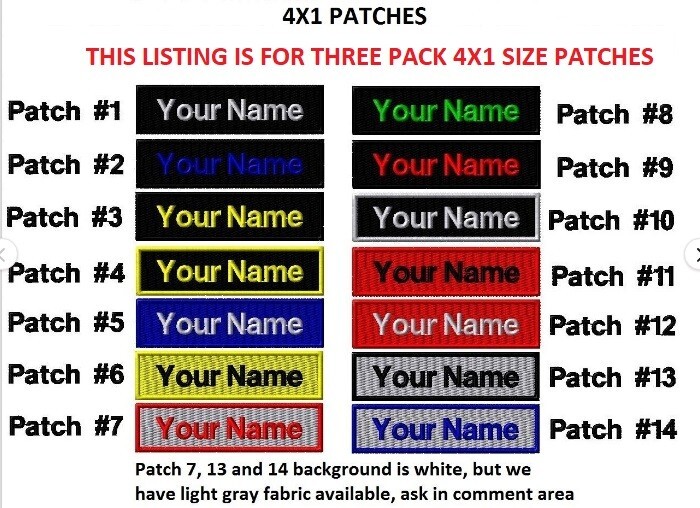 **LOVE IT** THREE PACK, 4X1 Size, Custom Embroidered NAME TAG "Iron on"