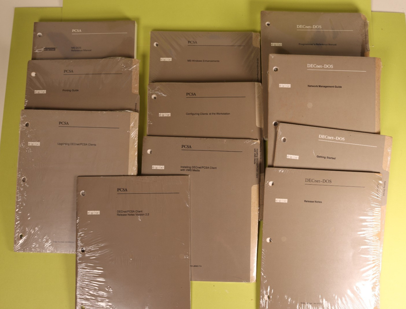 Lot of 11 DEC Digital PCSA DECnet-DOS MS-DOS Sealed Manuals New Old Stock