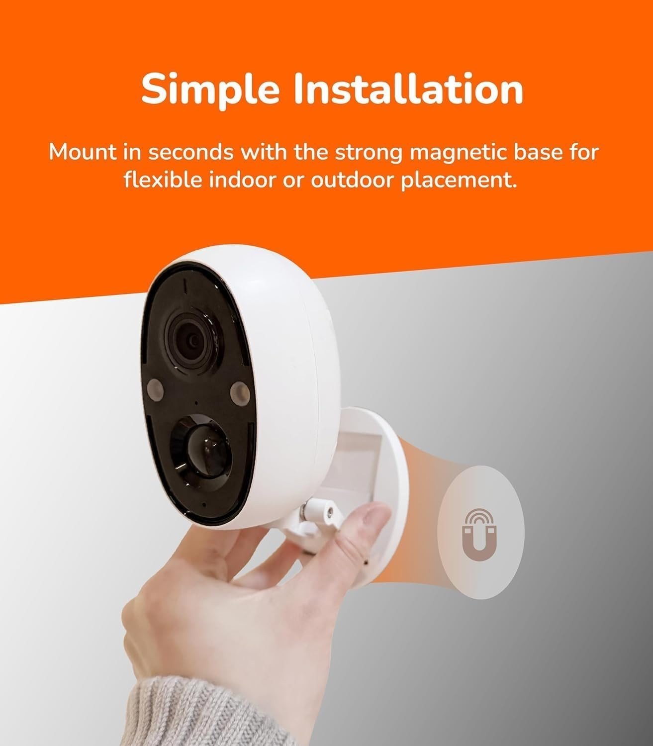 SensForge 2.5K Battery WiFi Security Camera Camera, AI Detection, Night Vision