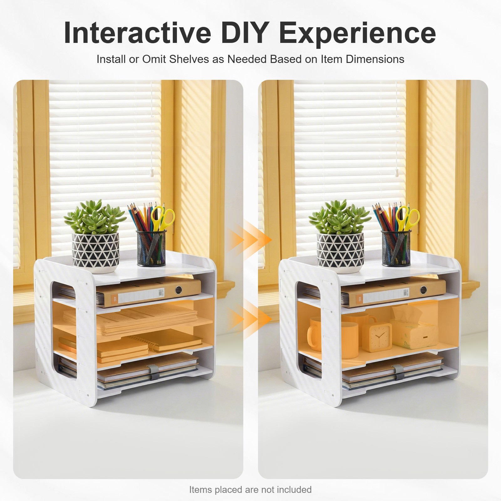 Stackable File Organizer Tray Desk Desktop Paper Document Tray Holder 5 Tiers