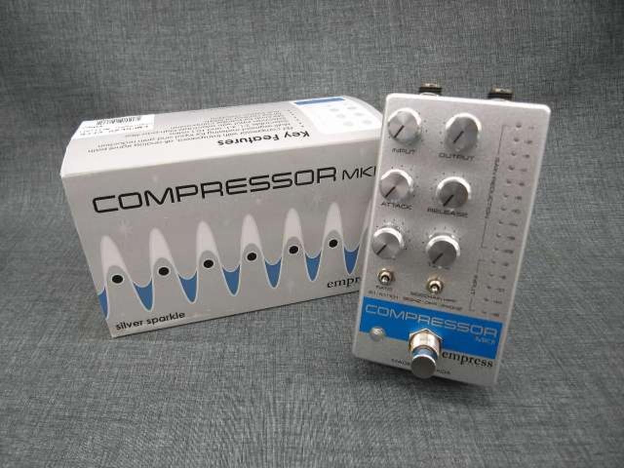 Empress Effects Compressor MkII Silver Sparkle Guitar Effect Pedal w/ Box