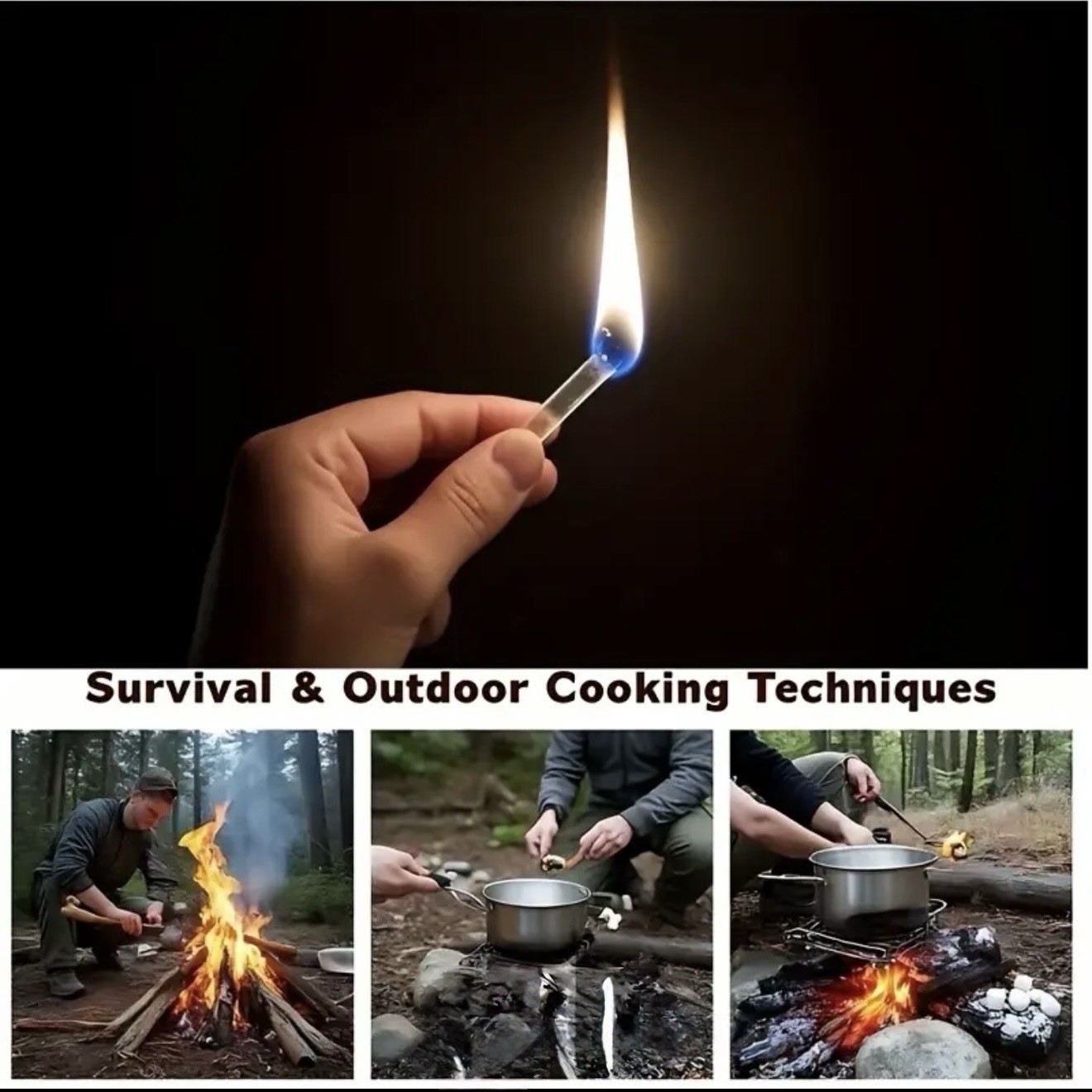50 Piece Windproof Fast Campfire Ignition