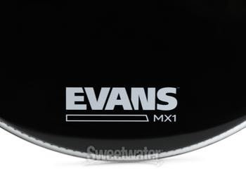 Evans MX1 Marching Bass Drumhead - 18 inches, Black