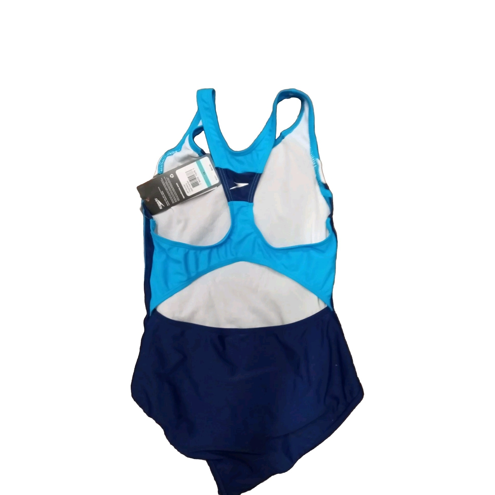 Speedo Swimsuit One Piece, Blue Shades, 16 Youth Girl, Nwt