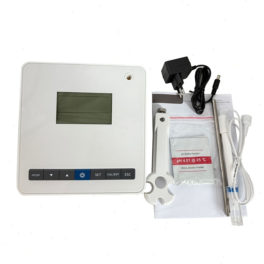 Lab Benchtop PH Meter Tester with PH Buffer Powder Temperature Compensation