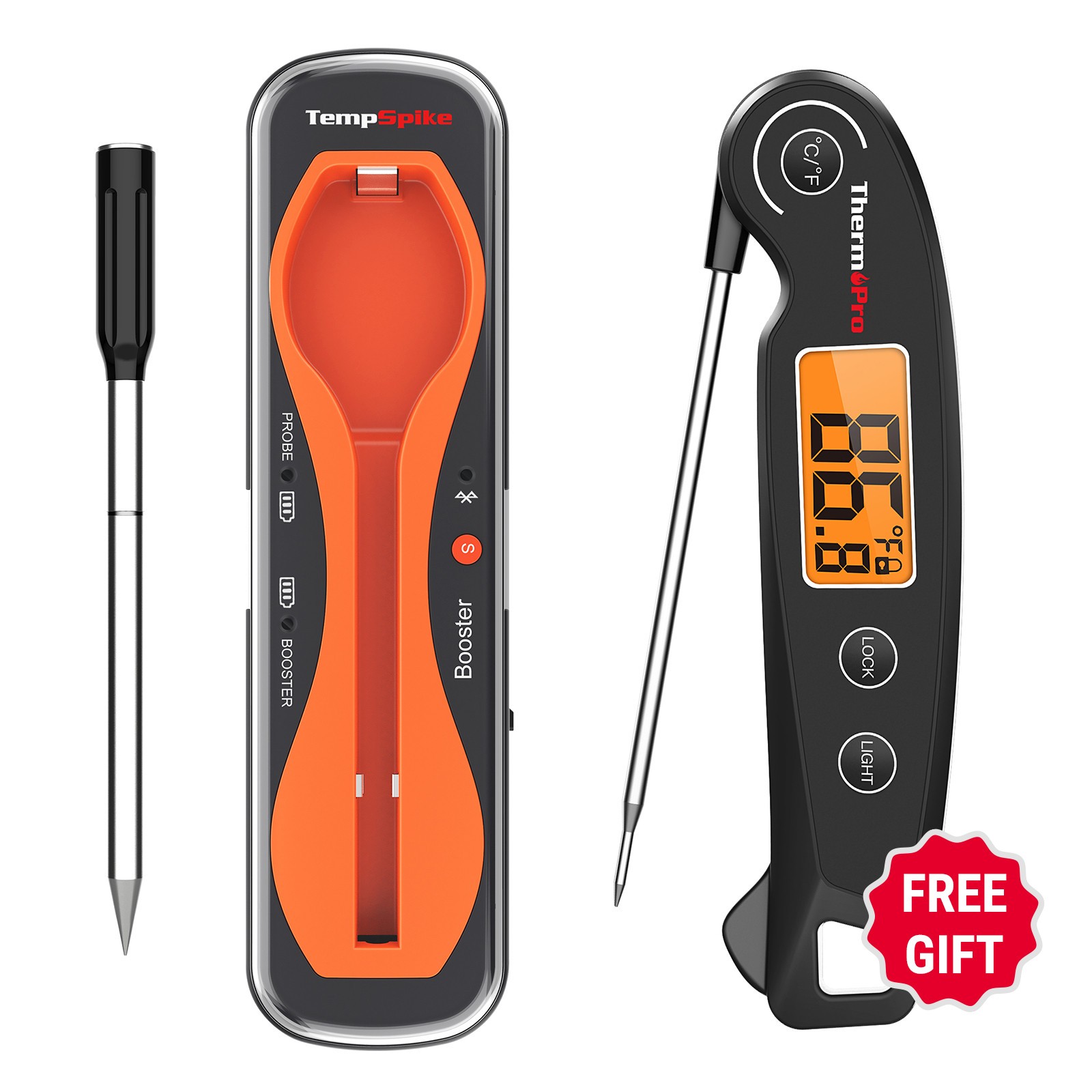 TempSpike TP960 500ft Wireless Meat Thermometer + FREE Instant Read Thermometer
