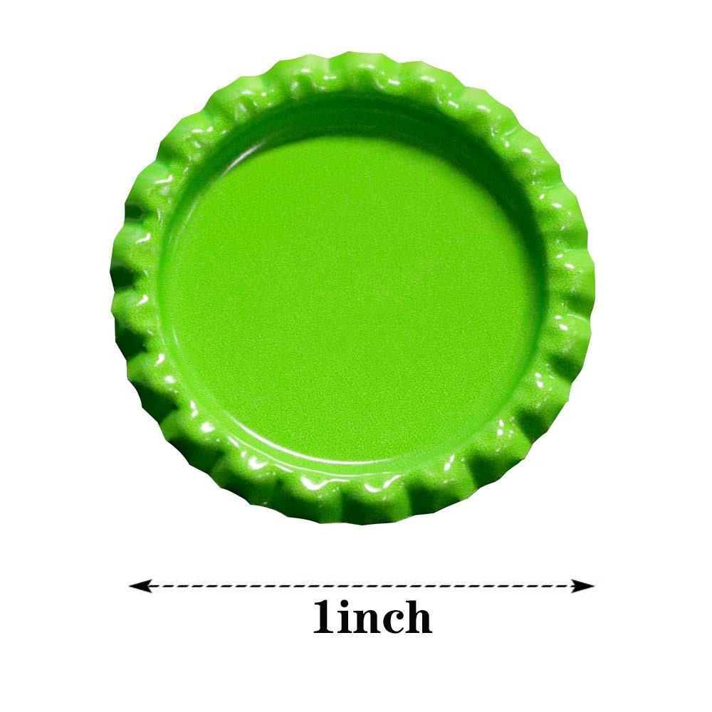 100 PCS Flat Decorative Bottle Cap Craft Bottle Stickers Double Sideds Printe...