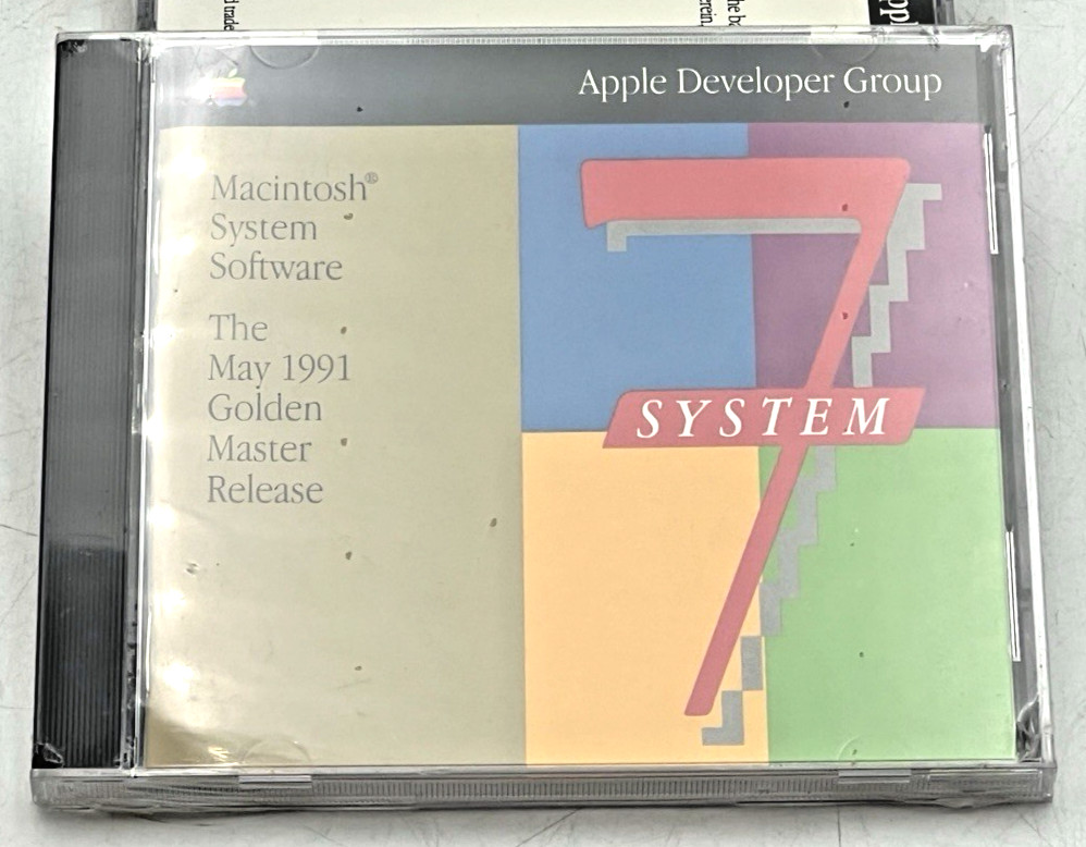 1991 APPLE DEVELOPER GROUP 7 MACITOSH SOFTWARE GOLDEN MASTER RELEASE NEW SEALED