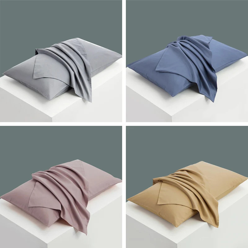 1pc Solid Color Pillowcase 20 inx30 in(50x76cm) Rectangular Brown/Blue/Grey/Pink