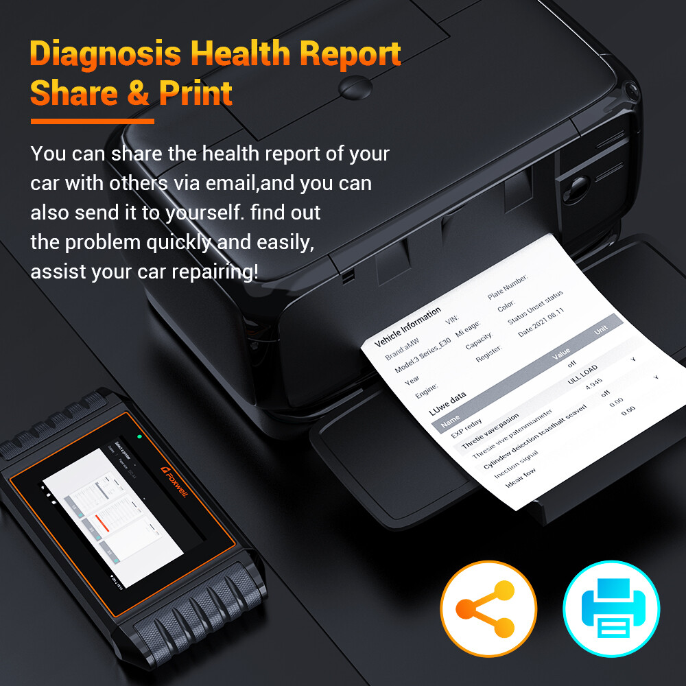 FOXWELL NT726 Full System OBD2 Scanner Diagnostic Tool DPF Regen Injector Coding