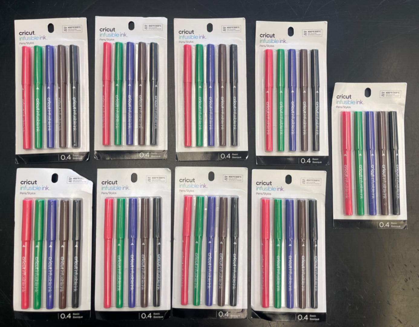 Cricut Infusible Ink Fine Point Pens 0.4 Basics 2006257 (Lot Of 9)