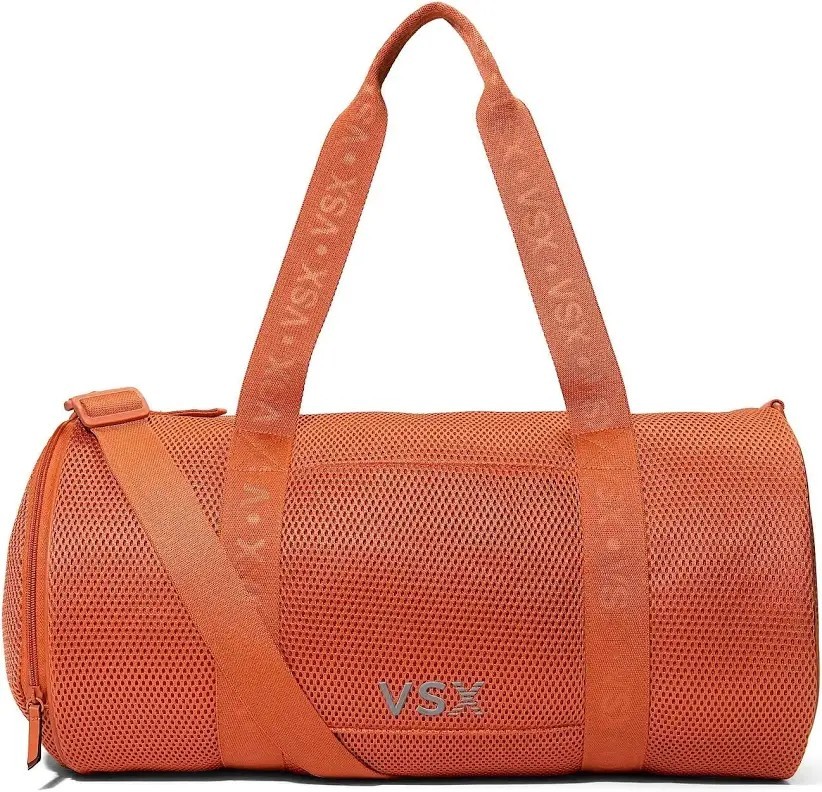 Victoria's Secret VSX Mesh Gym Travel Sports Duffle Bag Orange NWOT