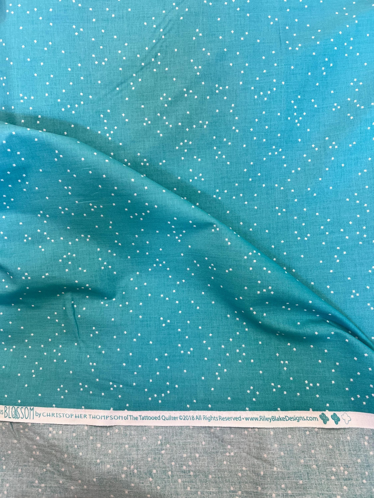 PEACOCK Blossom Print Fabric, Christopher Thompson for Riley Blake Designs,