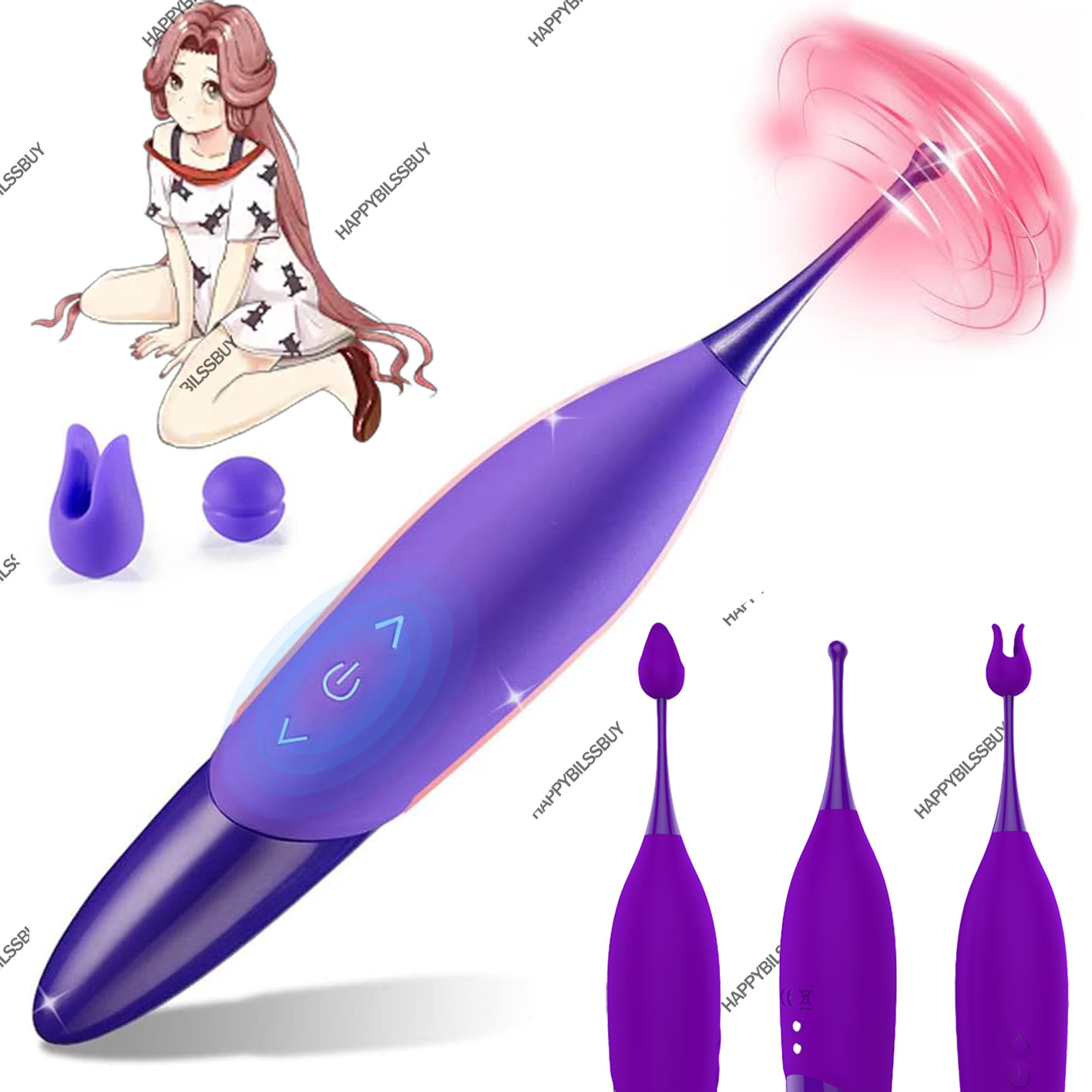 G-Spot Vibrator Clit Orgasm Massager Nipple WAND Sex Toy For Women Rechargeable