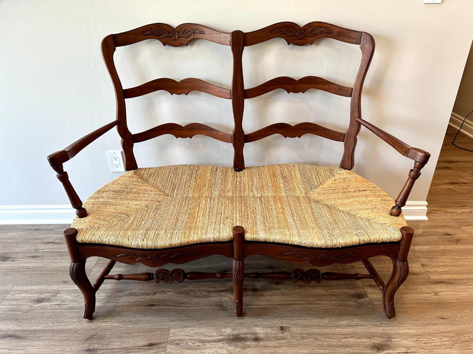 Pierre Deux Louis XV Rush Settee – Made in the Philippines