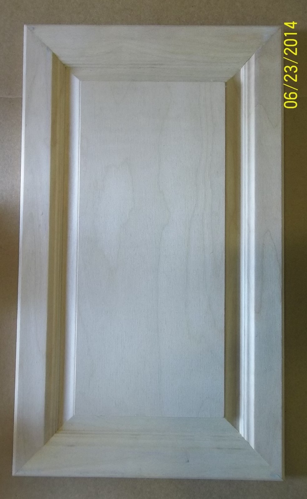 CABINET DOOR, KITCHEN, MAPLE VENEER HARDWOOD, 17 1/2" X 21 5/8" PORTRAIT FRAME