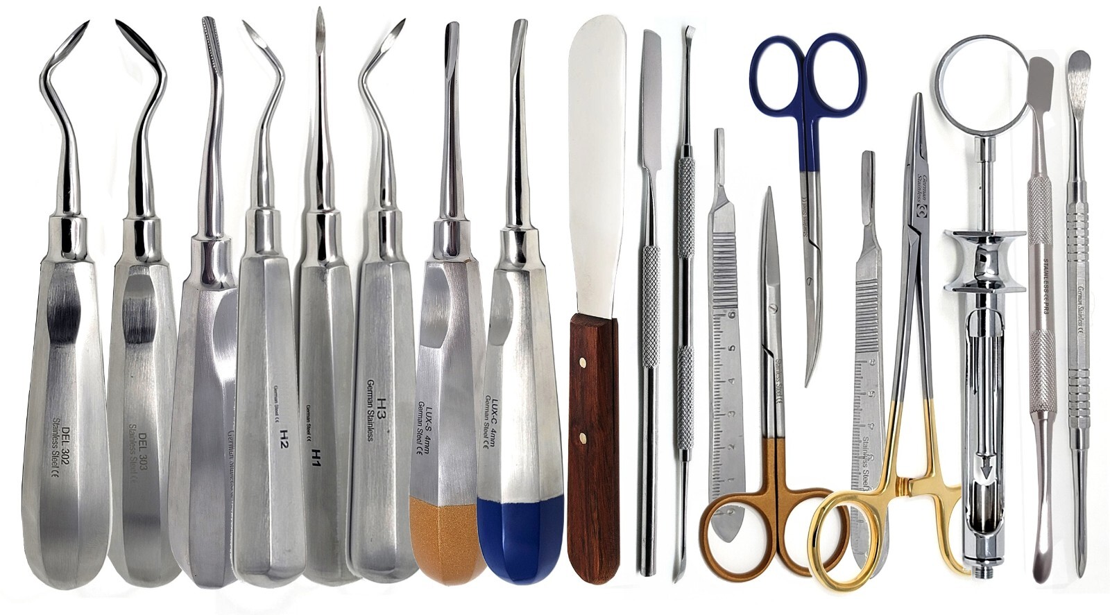 GERMAN 74 PC ORAL DENTAL SURGERY EXTRACTING ELEVATORS FORCEPS INSTRUMENT KIT SET