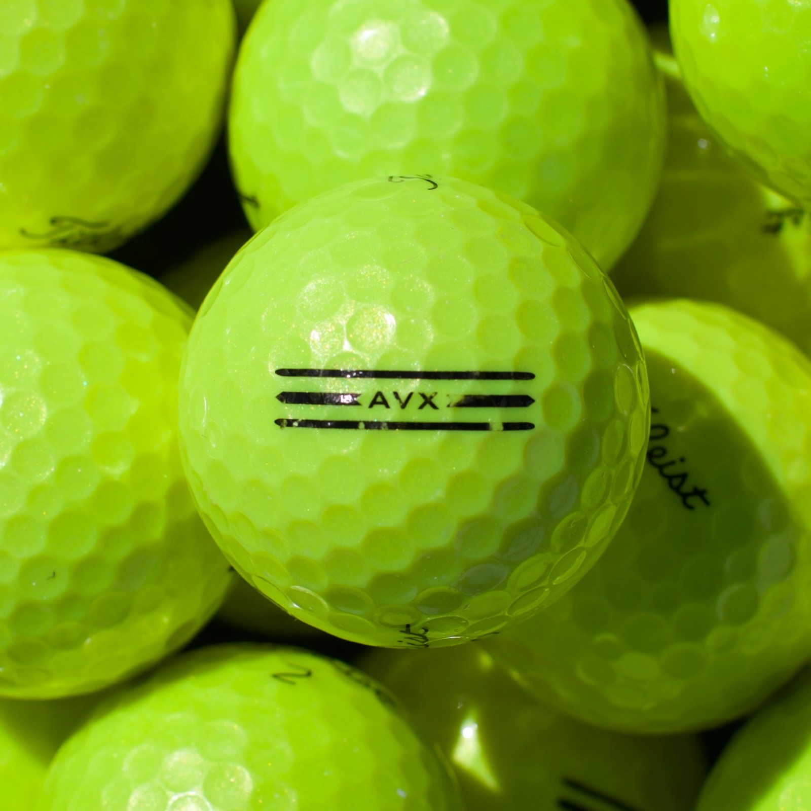 24 Titleist AVX Yellow Used Golf Balls Near Mint Quality 4A  FREE SHIPPING