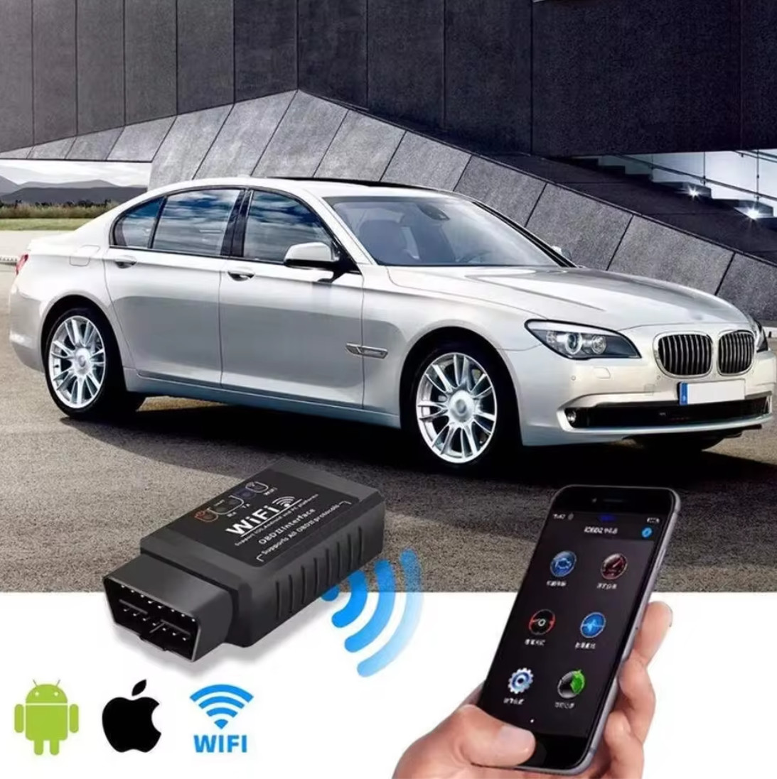 WIFI ELM327 V1.5 OBD2 Scanner Car Diagnostic Code Reader Tool for iOS Android