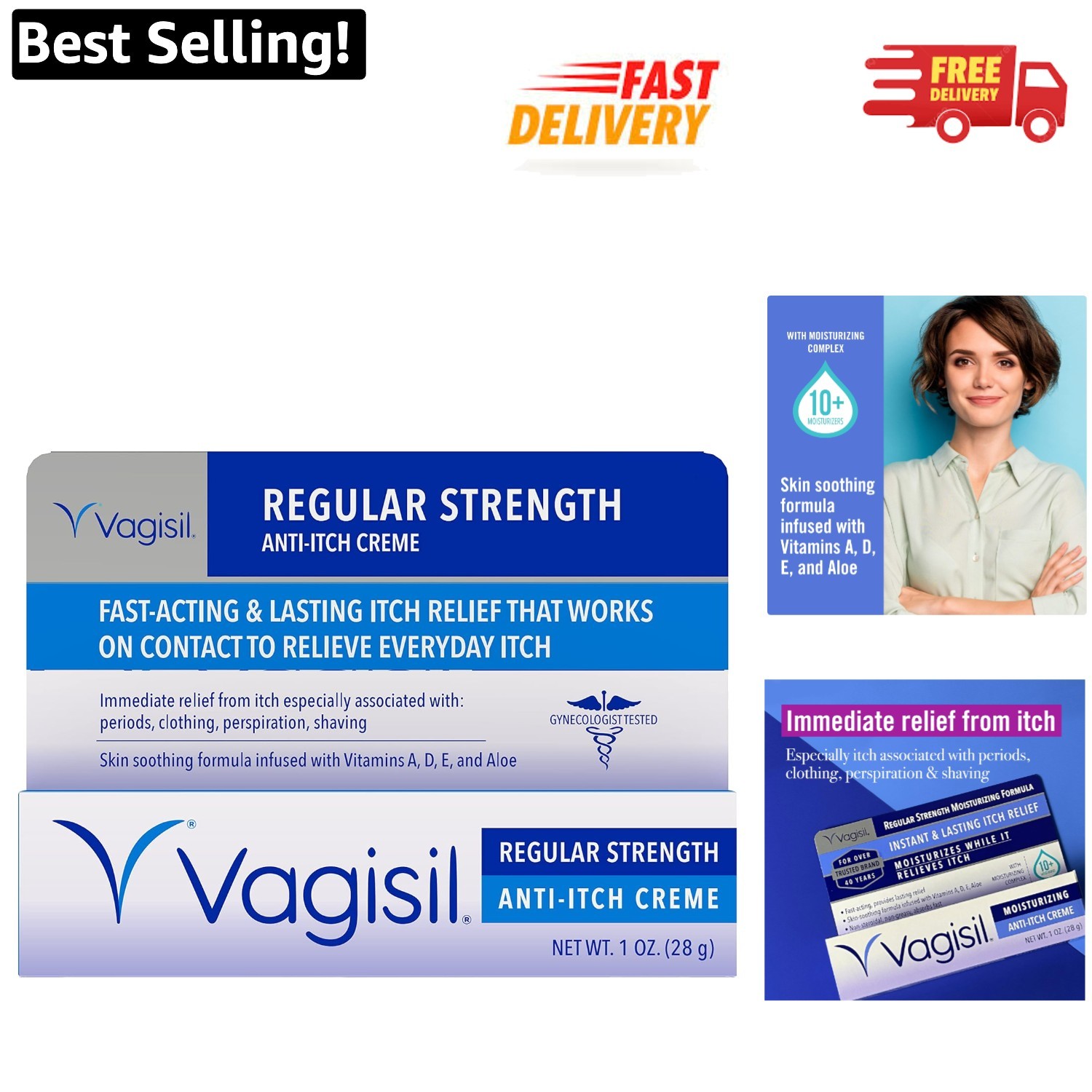 Regular Strength Anti-Itch Feminine Cream – Fast Relief for Vaginal Discomfort
