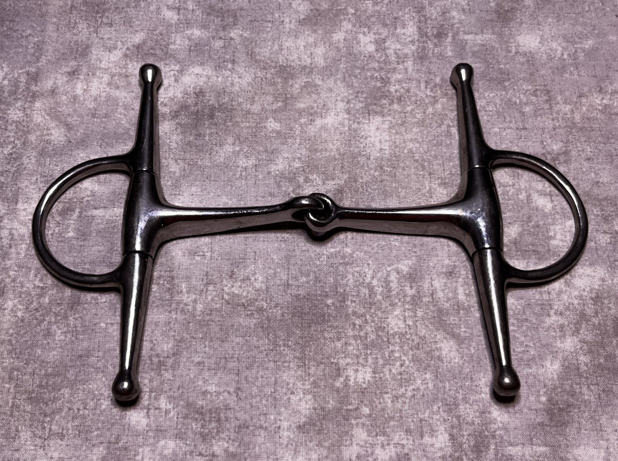 Used stainless steel full cheek snaffle Bit 5” in mouth