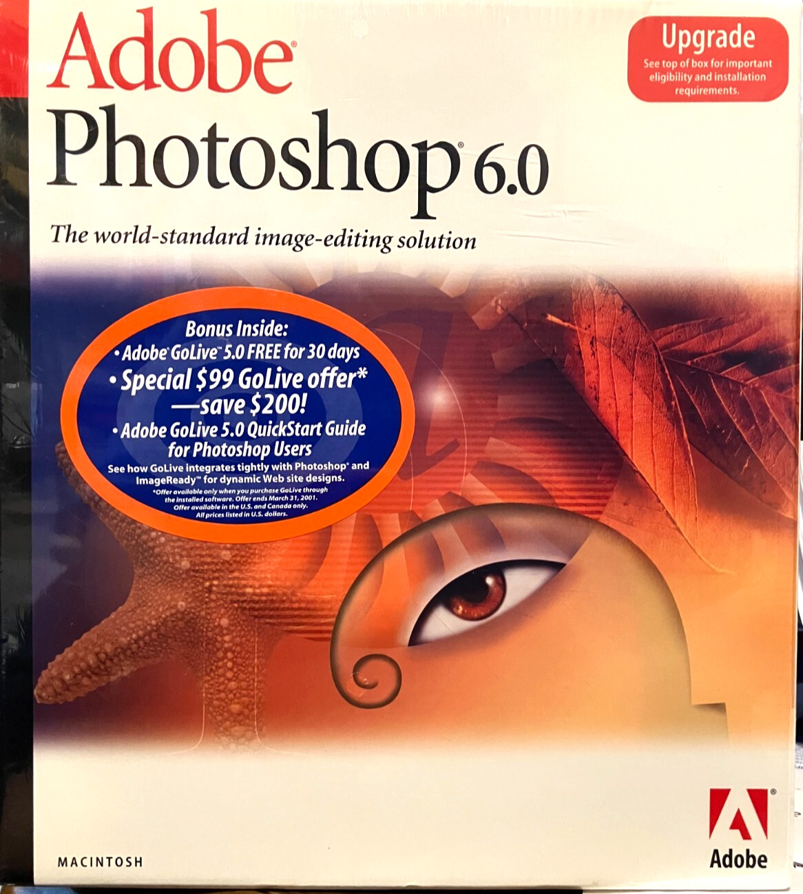 Adobe Photoshop 6.0 Upgrade for Macintosh Brand New Sealed