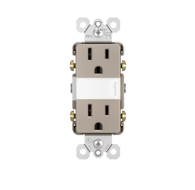 NTL885TR-NICC6 Night Light 15A 125V Tamper Resistant Nickel Outlet NTL885TRNICC6