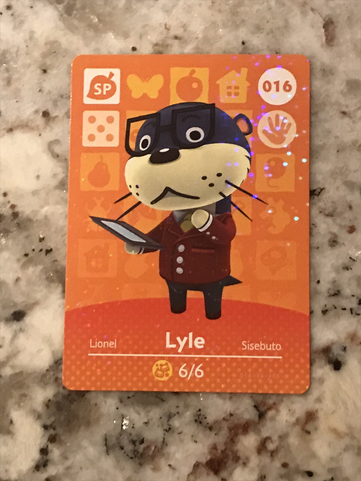 Lyle 016 Animal Crossing Amiibo Authentic Nintendo Mint Card From Series 1