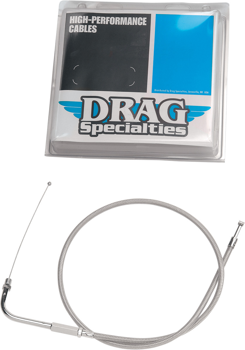 DRAG SPECIALTIES Stainless Braided Idle Cable - 30" 5343600B