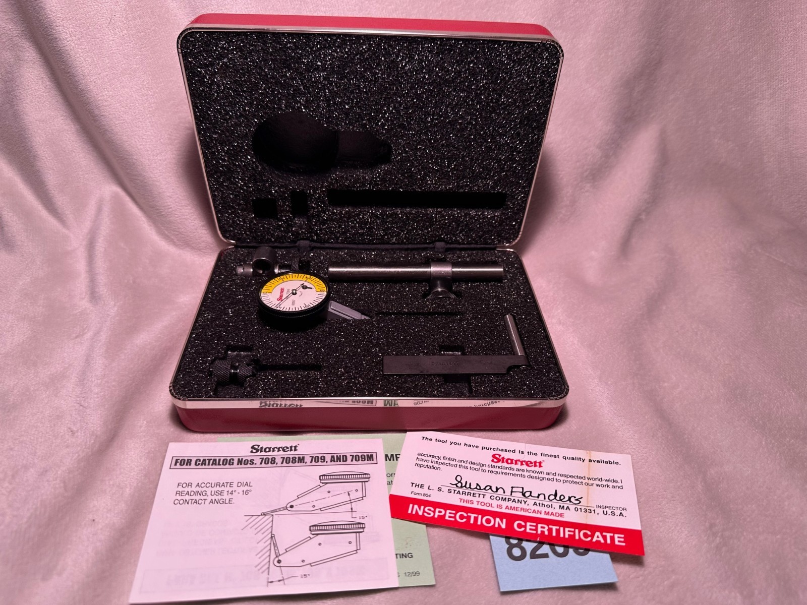 NEW Starrett 709BCZ Dial Test Indicator w/ attachments
