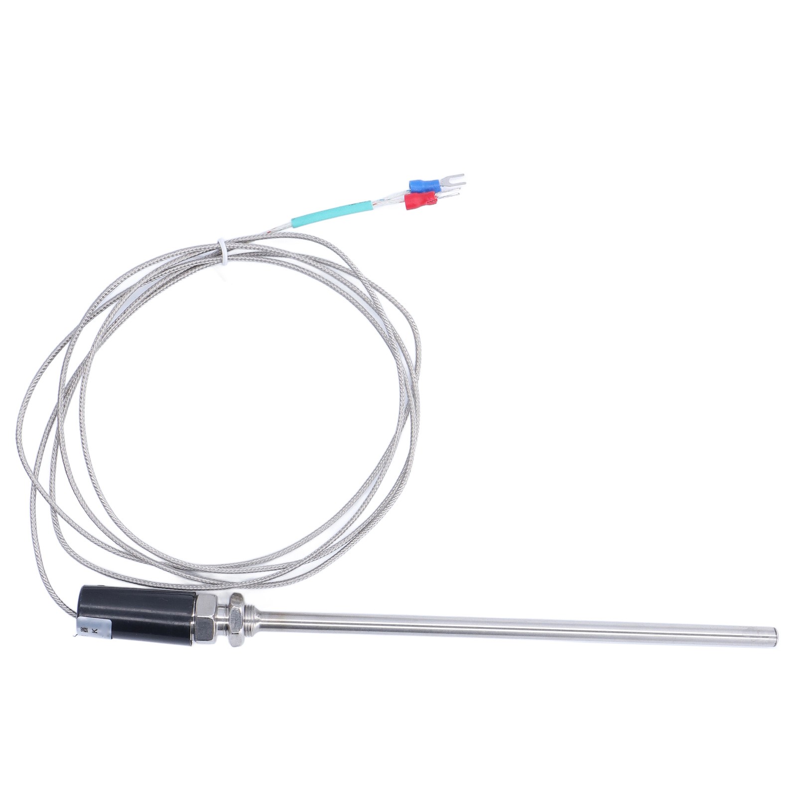 K Type Thermocouple 200mm Ground Thermocouple Sensor Shielded Wire Temp Sensor