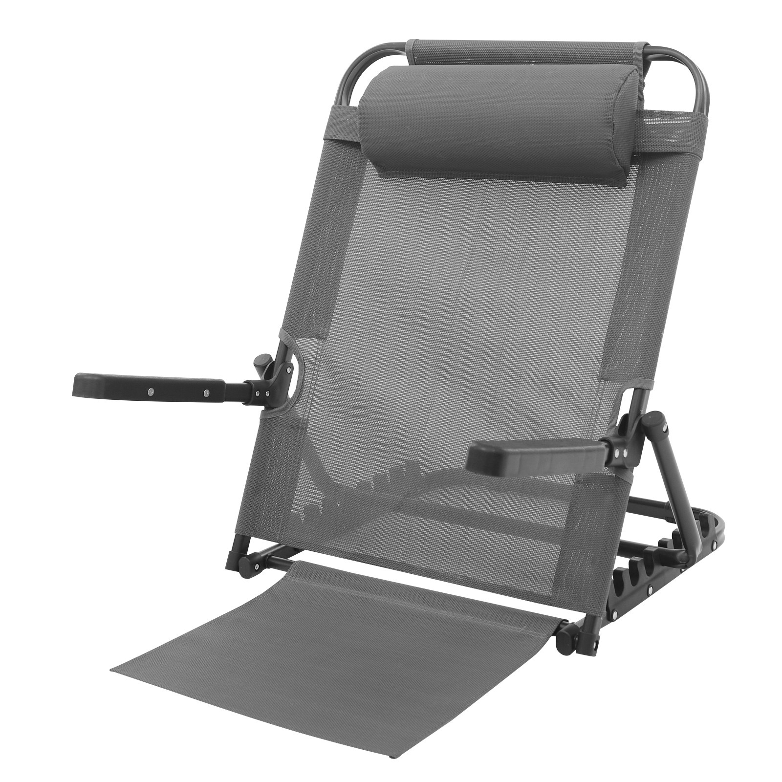 Adjustable Lifting Bed Backrest W/Armrest 8 Gears Backrest Support 40-90° 150kg