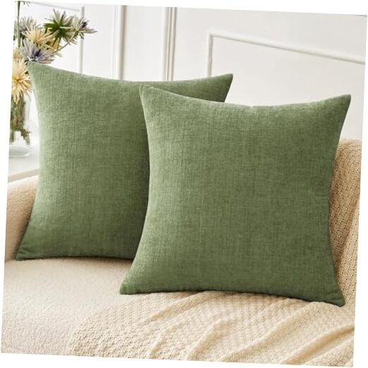 Pack of 2 Couch Throw Pillow Covers 18x18 18" x 18" (Pack of 2) Sage Green